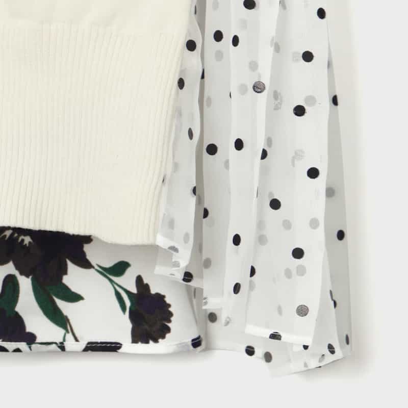 SACAI SACAI＜サカイ＞ コンビネーション ニットカーディガン WHITE