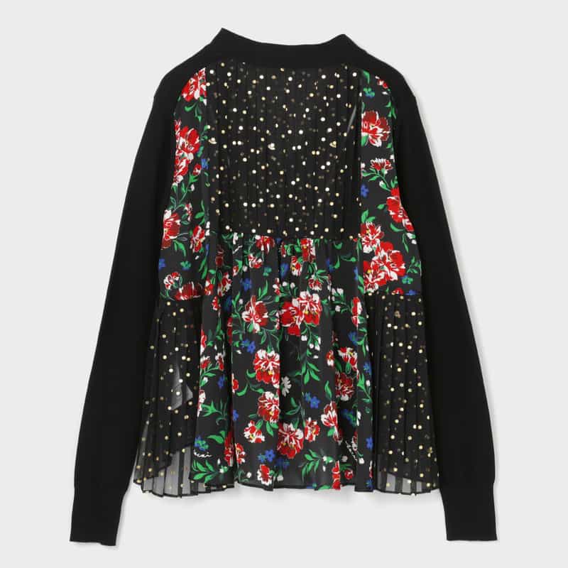 SACAI SACAI＜サカイ＞ コンビネーション ニットカーディガン BLACK