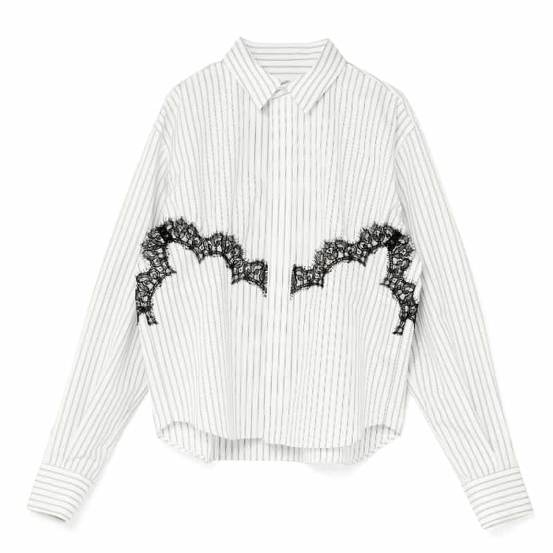 SACAI SACAI＜サカイ＞ レース付きシャツ OFF WHITE