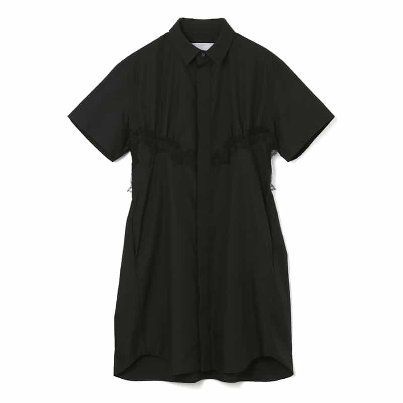 SACAI SACAI＜サカイ＞ ショートスリーブシャツドレス BLACK