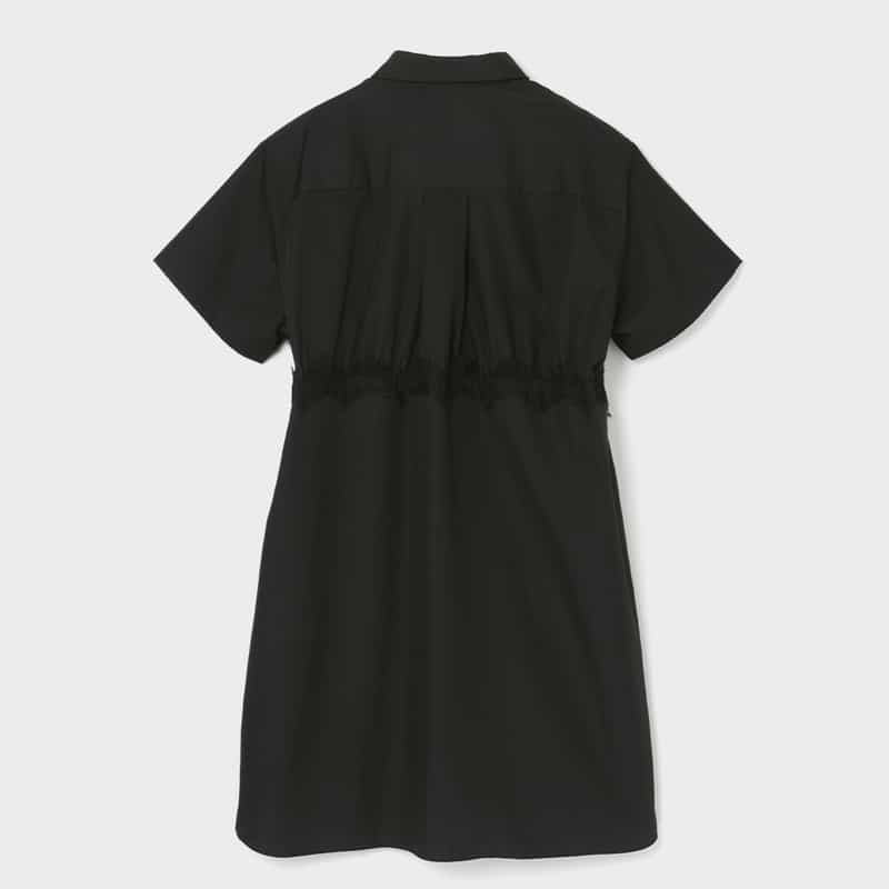 SACAI SACAI＜サカイ＞ ショートスリーブシャツドレス BLACK