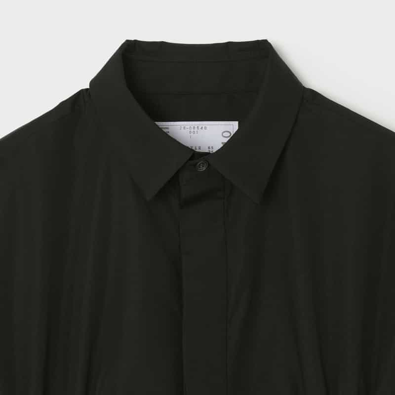 SACAI SACAI＜サカイ＞ ショートスリーブシャツドレス BLACK