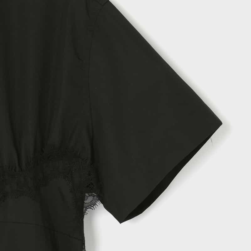 SACAI SACAI＜サカイ＞ ショートスリーブシャツドレス BLACK