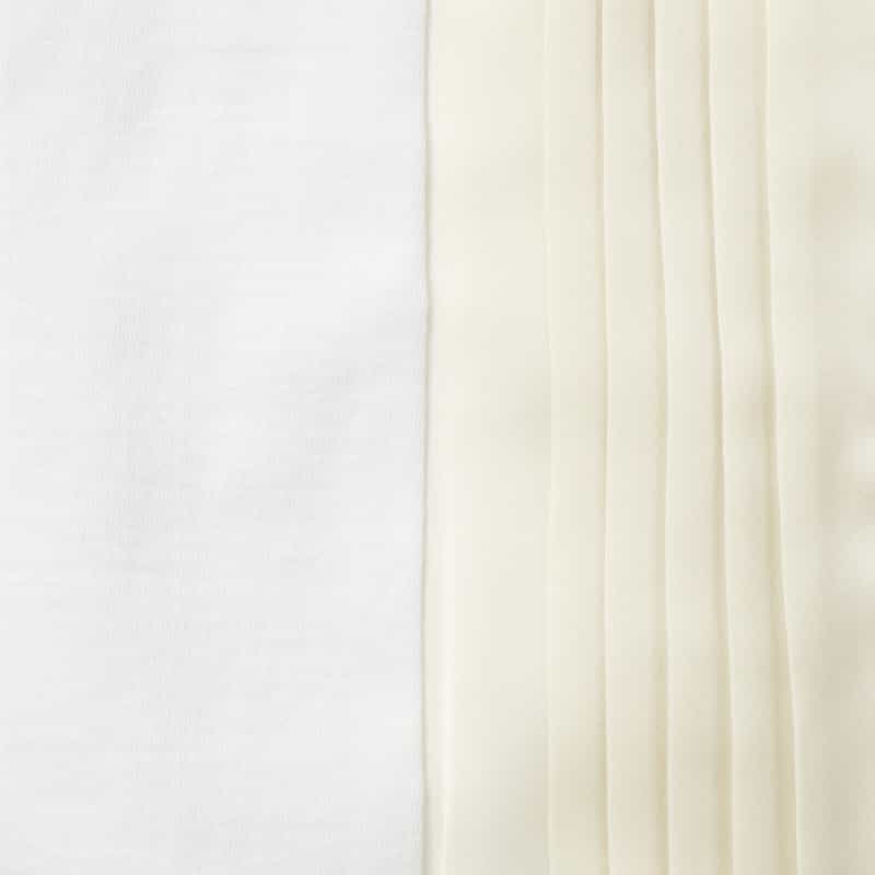 SACAI SACAI＜サカイ＞ コンビネーション プリーツ入りTシャツ WHITE