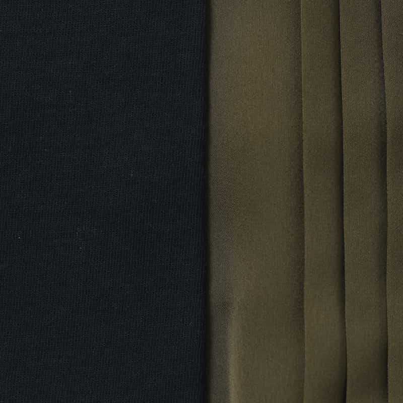 SACAI SACAI＜サカイ＞ コンビネーション プリーツ入りTシャツ NAVY