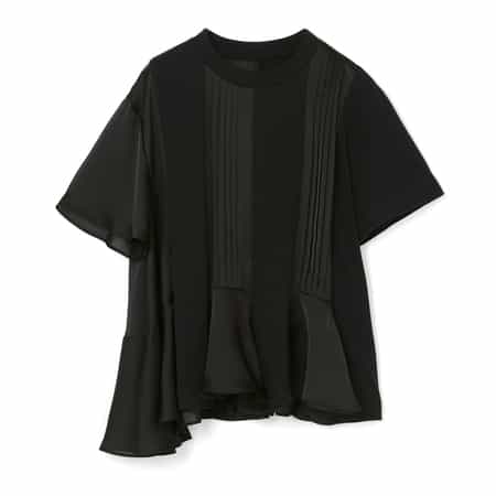 SACAI＜サカイ＞ コンビネーション プリーツ入りTシャツ