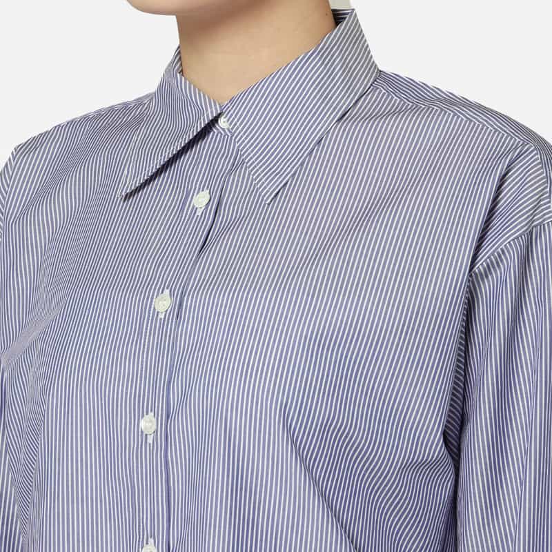 BITE STUDIOS BITE STUDIOS ＜バイト ストゥディオズ＞ ストライプ柄シャツドレス BLUE