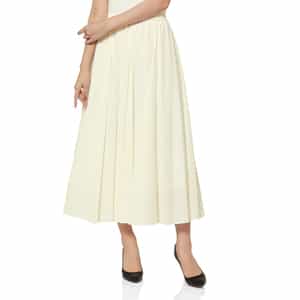 ウォッシャブル シアーチェック素材ロングスカート