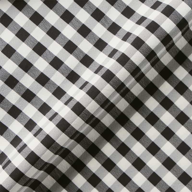 BARNEYS NEW YORK ウォッシャブル ギンガムチェック柄ロングスカート WHITE