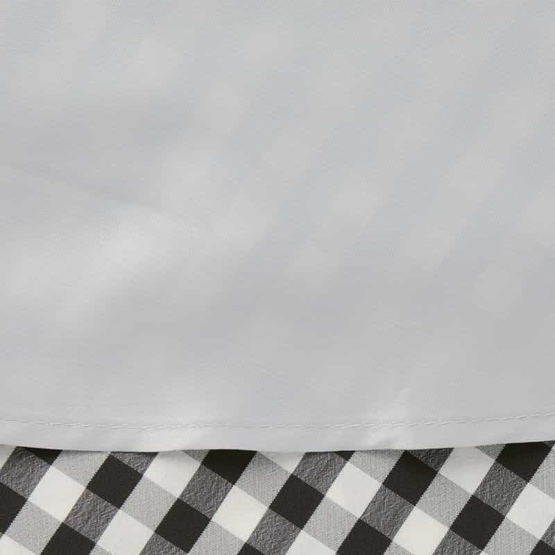 BARNEYS NEW YORK ウォッシャブル ギンガムチェック柄ロングスカート WHITE