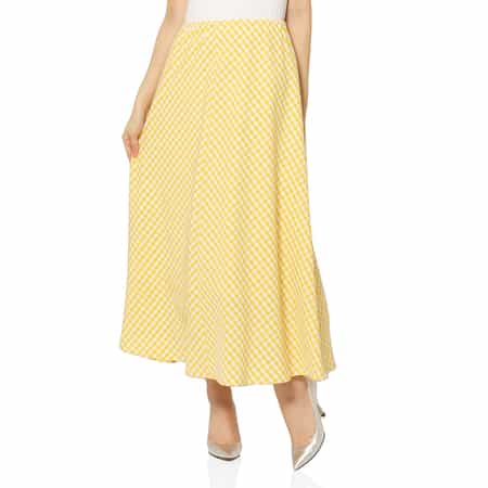 ウォッシャブル ギンガムチェック柄ロングスカート