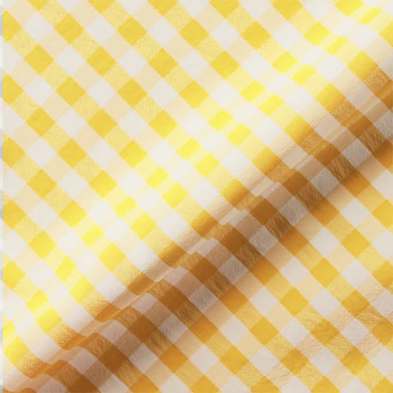 BARNEYS NEW YORK ウォッシャブル ギンガムチェック柄ロングスカート YELLOW