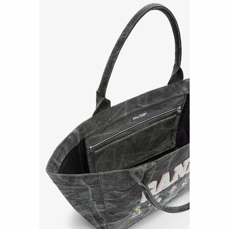 GANNI GANNI＜ガニー＞×DISNEY＜ディズニー＞コラボレート トートバッグ（M） BLACK