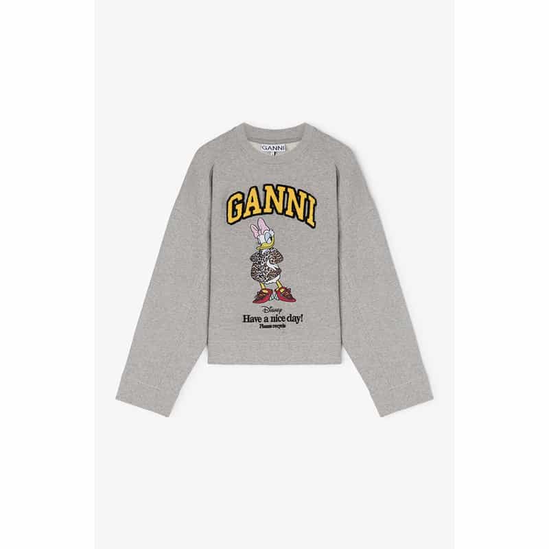 GANNI GANNI＜ガニー＞×DISNEY＜ディズニー＞コラボレート スウェットプルオーバー GRAY