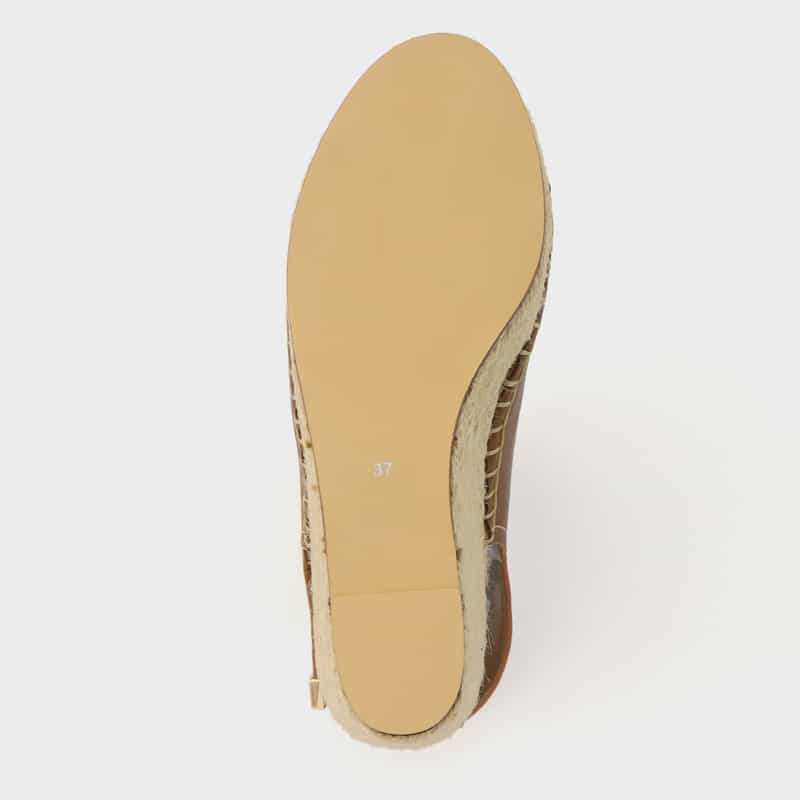 BARNEYS NEW YORK ジュートソール ウェッジソールサンダル CAMEL