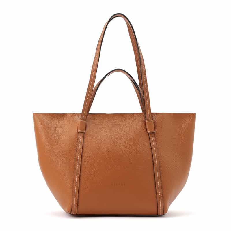 RIPANI RIPANI＜リパーニ＞ ダブルハンドルトートバッグ “SAKI“ BROWN