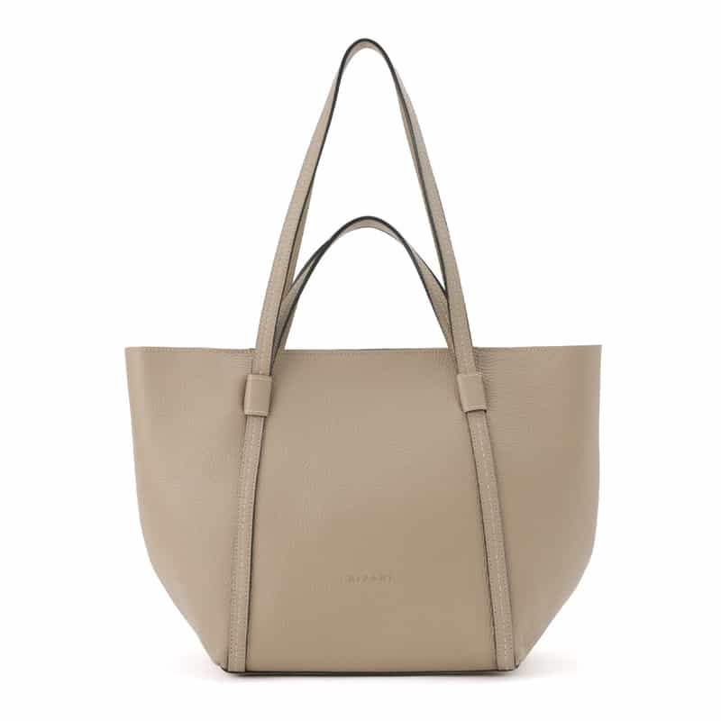 RIPANI RIPANI＜リパーニ＞ ダブルハンドルトートバッグ “SAKI“ GRAY BEIGE