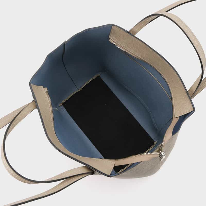 RIPANI RIPANI＜リパーニ＞ ダブルハンドルトートバッグ “SAKI“ GRAY BEIGE