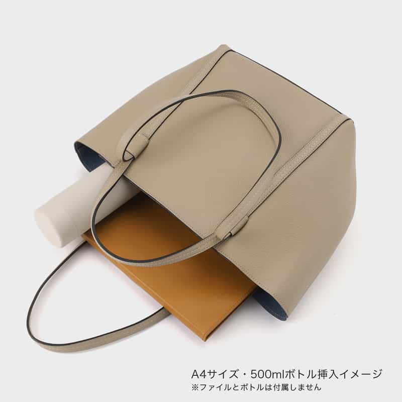 RIPANI RIPANI＜リパーニ＞ ダブルハンドルトートバッグ “SAKI“ GRAY BEIGE