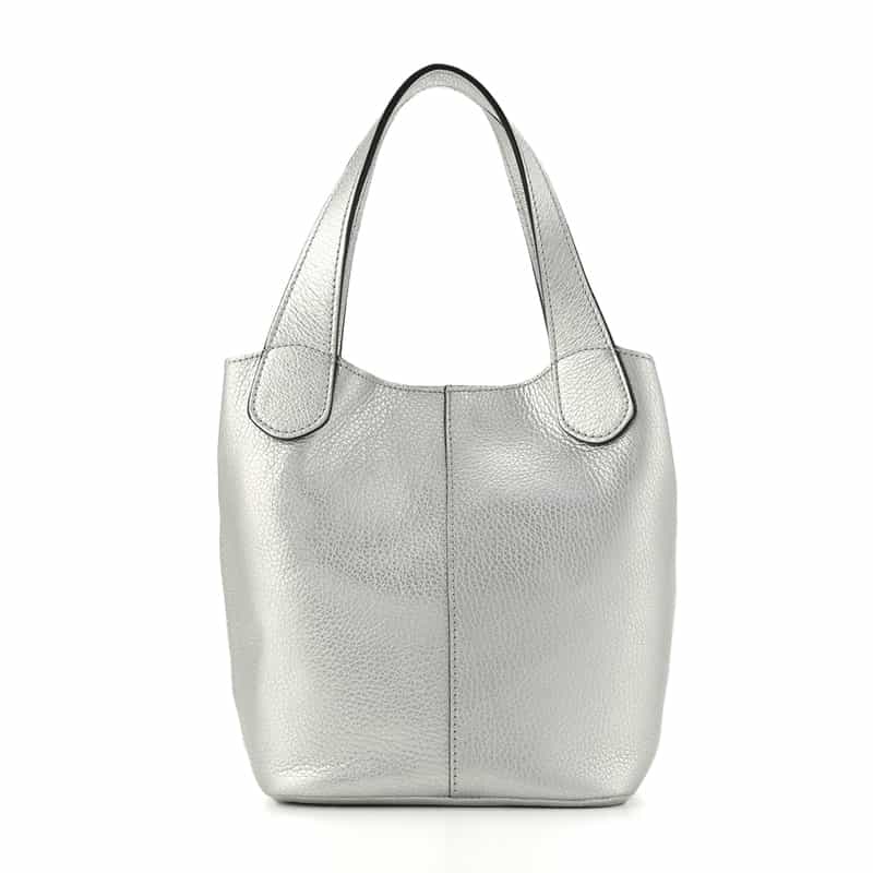 RIPANI RIPANI＜リパーニ＞ メタリックハンドバッグ “ANNA“ SILVER