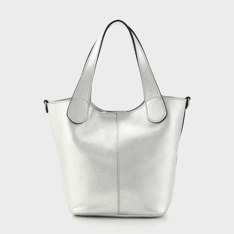 RIPANI RIPANI＜リパーニ＞ メタリックハンドバッグ “ANNA“ SILVER