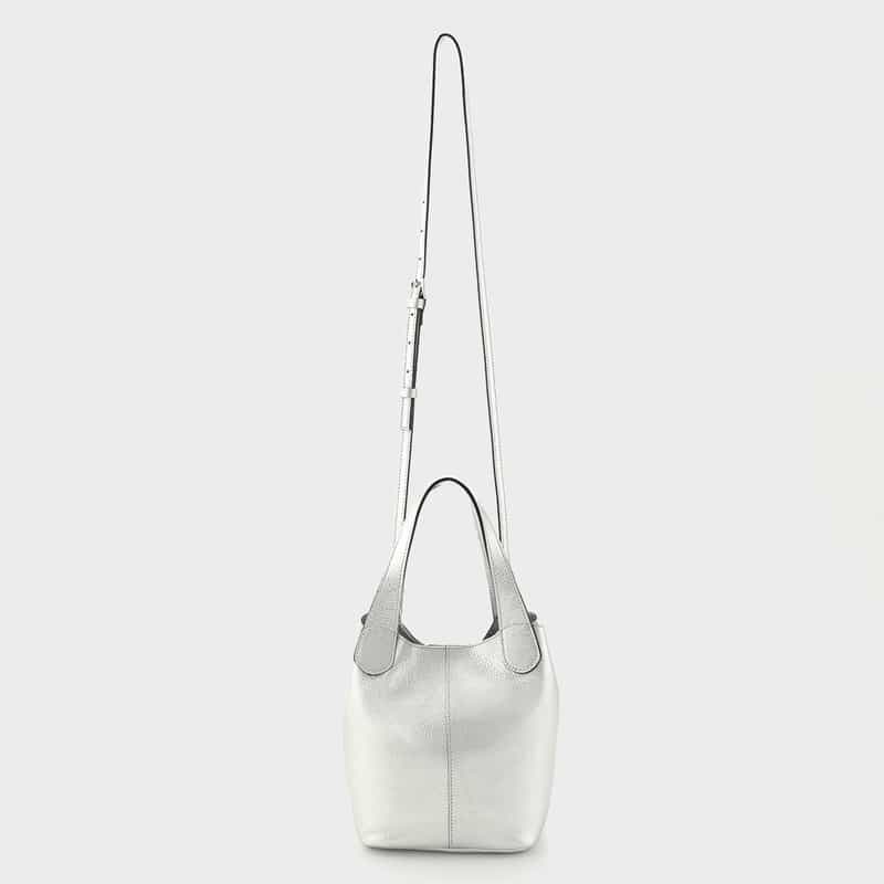 RIPANI RIPANI＜リパーニ＞ メタリックハンドバッグ “ANNA“ SILVER