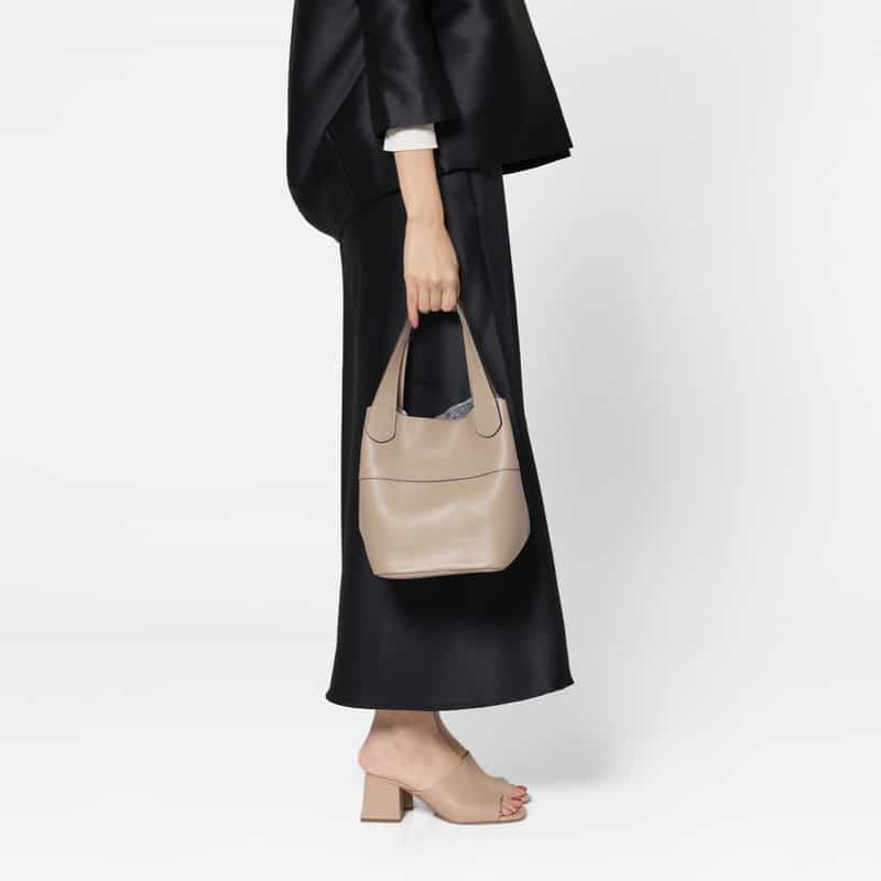 RIPANI RIPANI＜リパーニ＞ ハンドバッグ “ANNA“ GRAY BEIGE