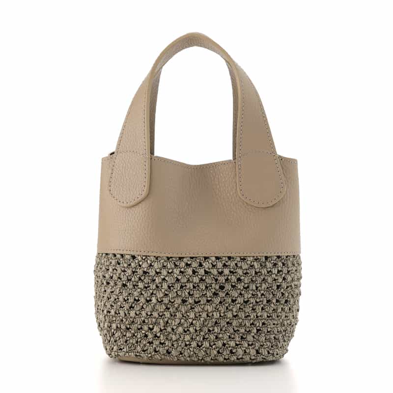 RIPANI＜リパーニ＞ 異素材コンビネーションハンドバッグ “ANNA“