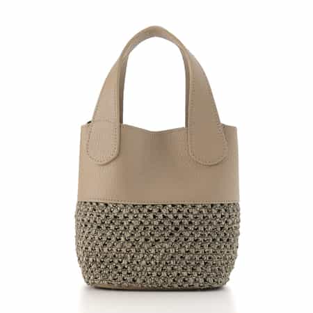 RIPANI＜リパーニ＞ 異素材コンビネーションハンドバッグ “ANNA“