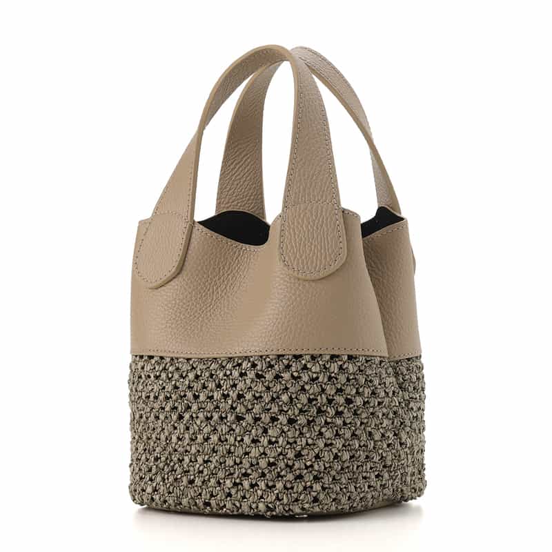 RIPANI RIPANI＜リパーニ＞ 異素材コンビネーションハンドバッグ “ANNA“ BEIGE