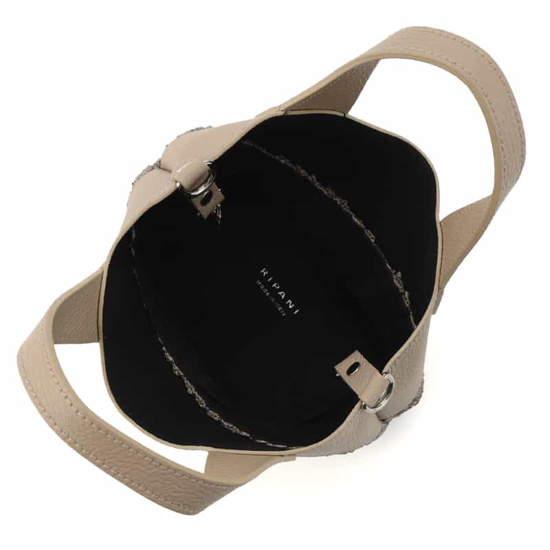 RIPANI RIPANI＜リパーニ＞ 異素材コンビネーションハンドバッグ “ANNA“ BEIGE