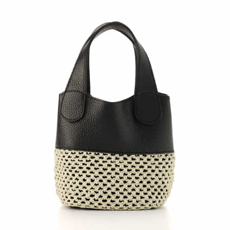 RIPANI＜リパーニ＞ 異素材コンビネーションハンドバッグ “ANNA“