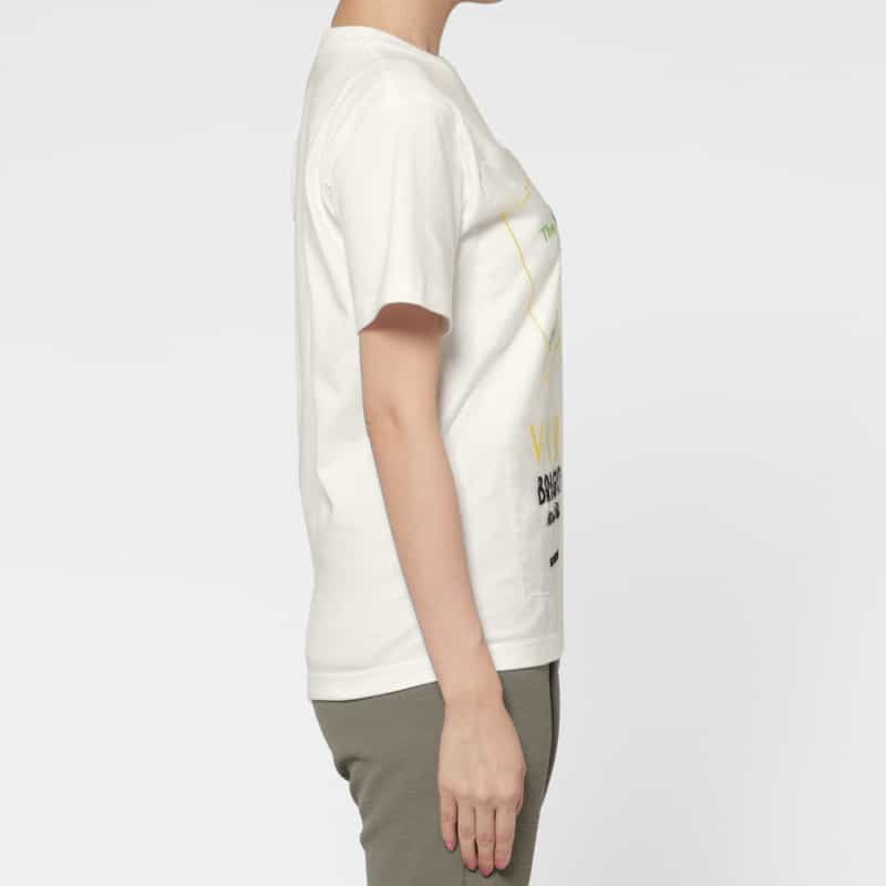 THE NERDYS THE NERDYS ＜ザ ナーディーズ＞ ＜ブリジット タナカ＞コラボレート オーガンジーTシャツ WHITE