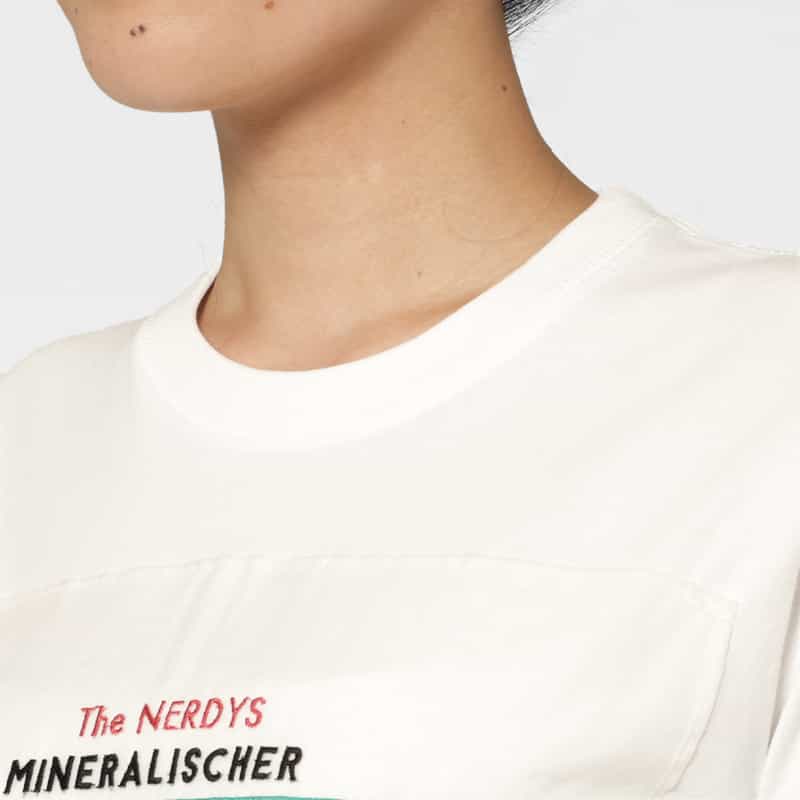 THE NERDYS THE NERDYS ＜ザ ナーディーズ＞ ＜ブリジット タナカ＞コラボレート オーガンジーTシャツ WHITE