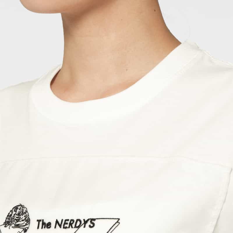 THE NERDYS THE NERDYS ＜ザ ナーディーズ＞ ＜ブリジット タナカ＞コラボレート オーガンジーTシャツ WHITE