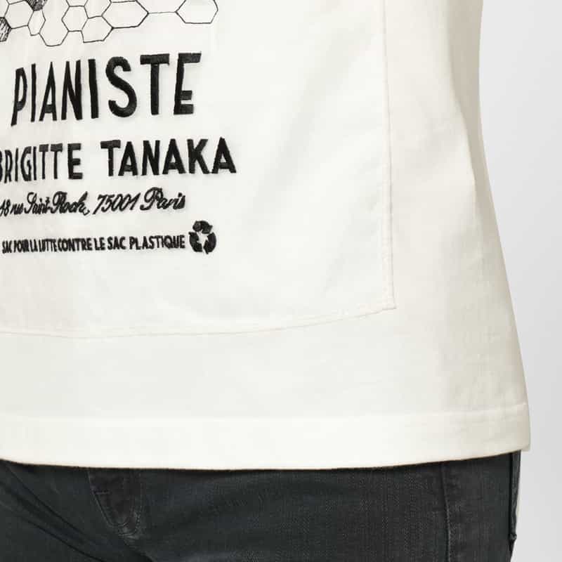 THE NERDYS THE NERDYS ＜ザ ナーディーズ＞ ＜ブリジット タナカ＞コラボレート オーガンジーTシャツ WHITE