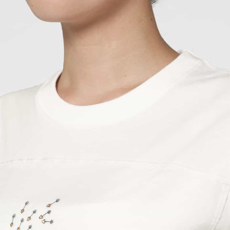 THE NERDYS THE NERDYS ＜ザ ナーディーズ＞ ＜ブリジット タナカ＞コラボレート オーガンジーTシャツ WHITE