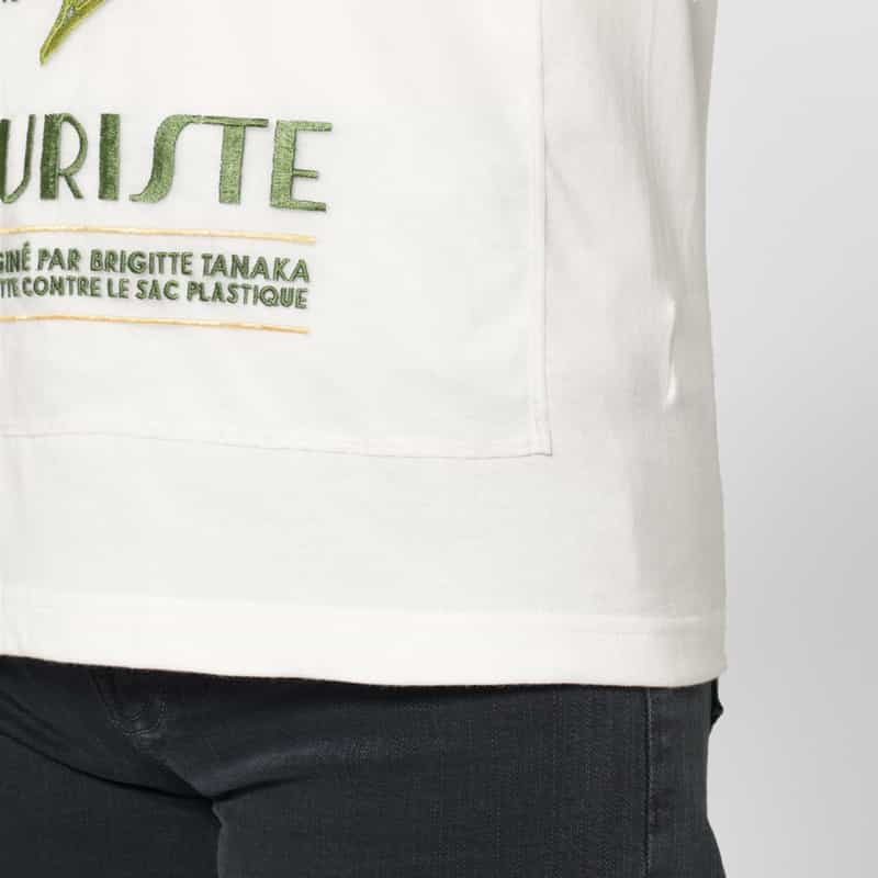 THE NERDYS THE NERDYS ＜ザ ナーディーズ＞ ＜ブリジット タナカ＞コラボレート オーガンジーTシャツ WHITE