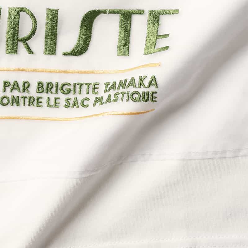 THE NERDYS THE NERDYS ＜ザ ナーディーズ＞ ＜ブリジット タナカ＞コラボレート オーガンジーTシャツ WHITE