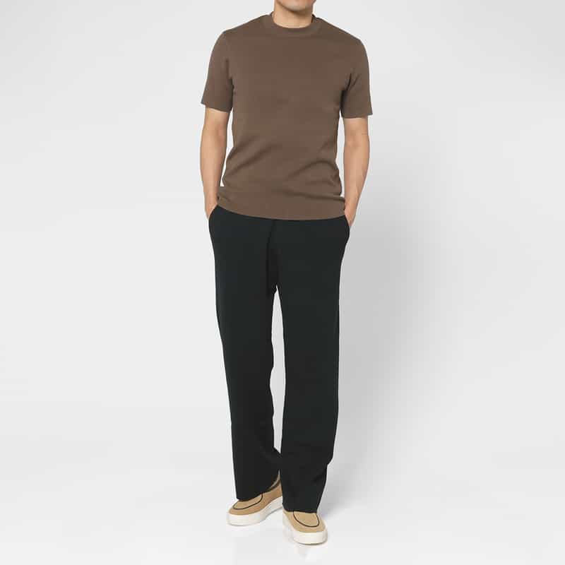 Entire Studios ENTIRE STUDIOS＜エンタイア スタジオ＞ ストレートニットパンツ BLACK