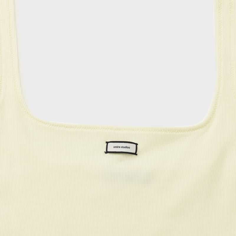 Entire Studios ENTIRE STUDIOS ＜エンタイア スタジオ＞ ポプリントリムタンクトップ LIGHT YELLOW