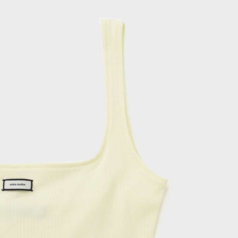 Entire Studios ENTIRE STUDIOS ＜エンタイア スタジオ＞ ポプリントリムタンクトップ LIGHT YELLOW