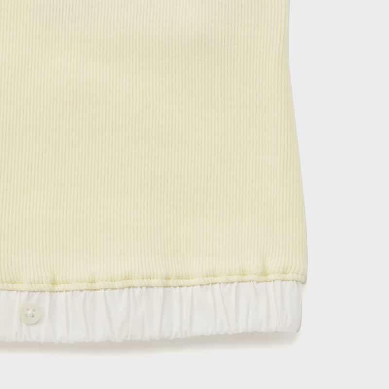 Entire Studios ENTIRE STUDIOS ＜エンタイア スタジオ＞ ポプリントリムタンクトップ LIGHT YELLOW