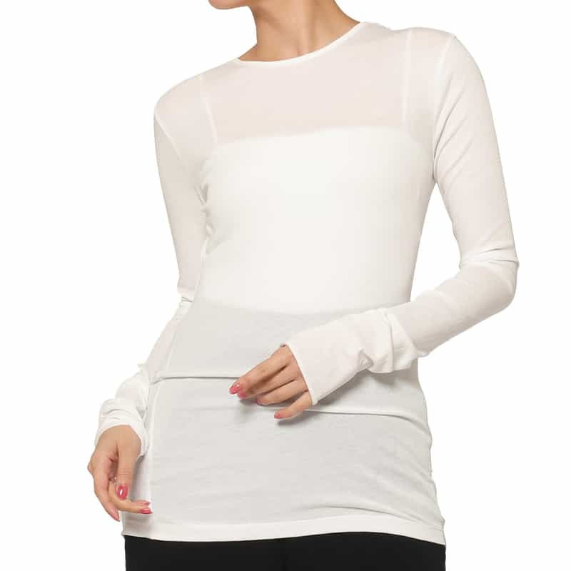 Entire Studios ENTIRE STUDIOS ＜エンタイア スタジオ＞ シアー素材カットソー WHITE