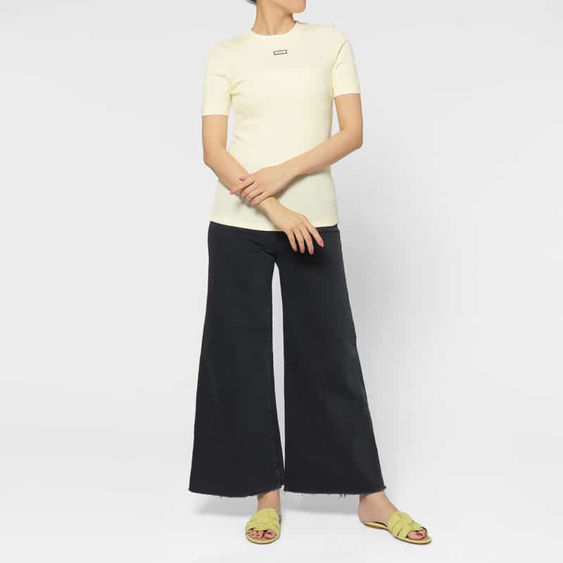 Entire Studios ENTIRE STUDIOS ＜エンタイア スタジオ＞ クルーネックリブTシャツ LIGHT YELLOW