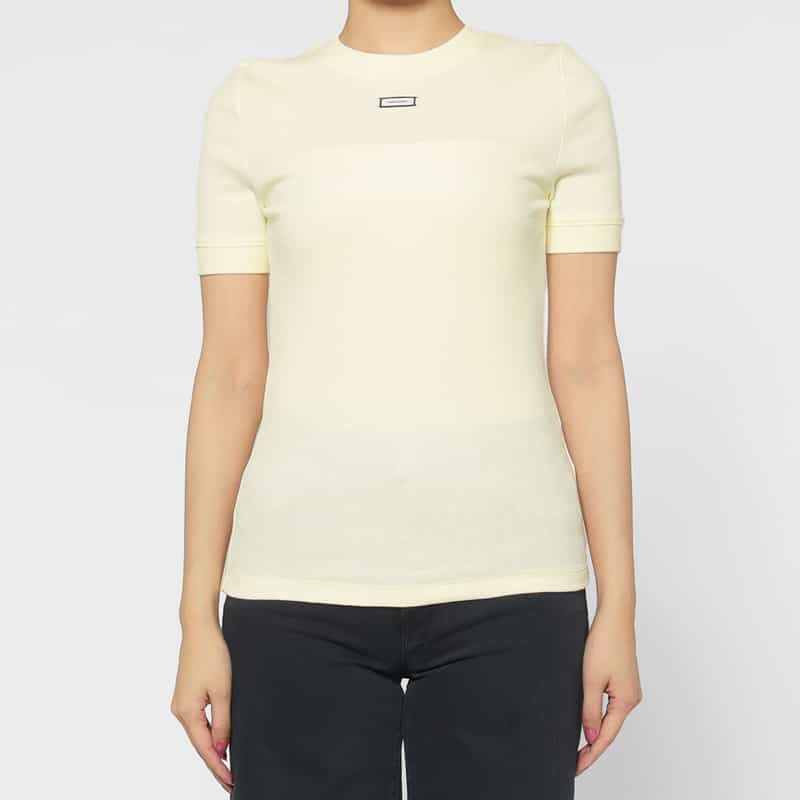 Entire Studios ENTIRE STUDIOS ＜エンタイア スタジオ＞ クルーネックリブTシャツ LIGHT YELLOW