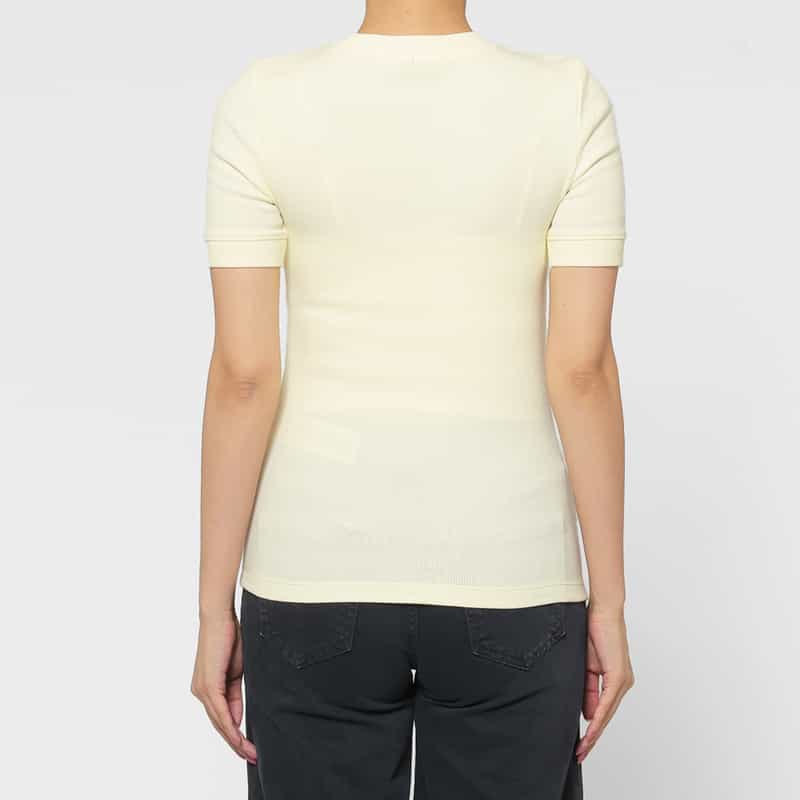 Entire Studios ENTIRE STUDIOS ＜エンタイア スタジオ＞ クルーネックリブTシャツ LIGHT YELLOW