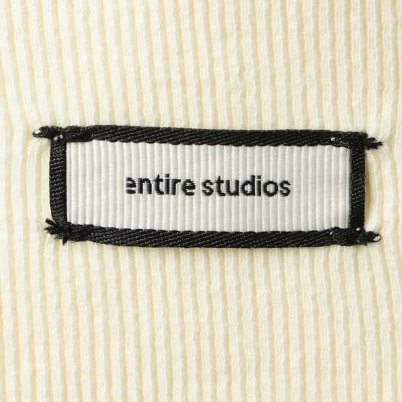 Entire Studios ENTIRE STUDIOS ＜エンタイア スタジオ＞ クルーネックリブTシャツ LIGHT YELLOW