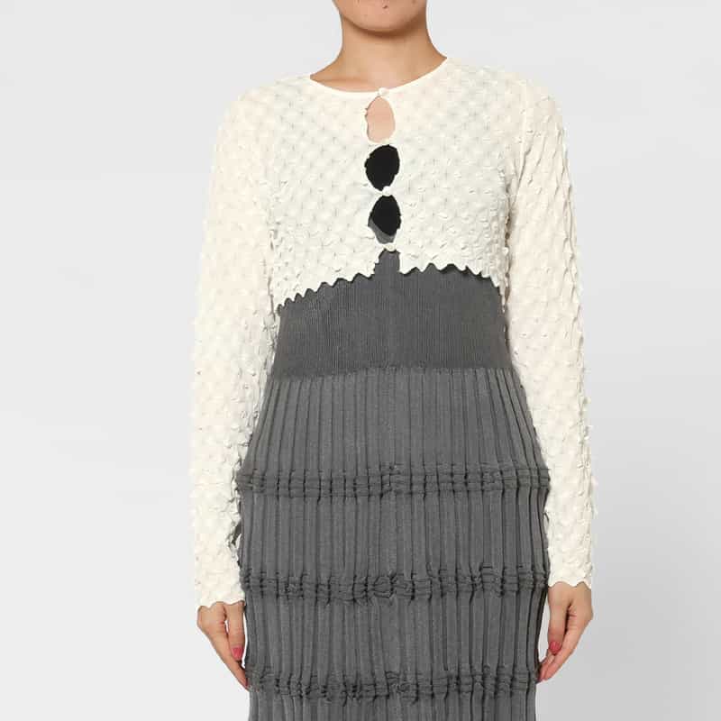 OPEN SESAME CLUB OPEN SESAME CLUB ＜オープン セサミ クラブ＞ ショートニットカーディガン WHITE