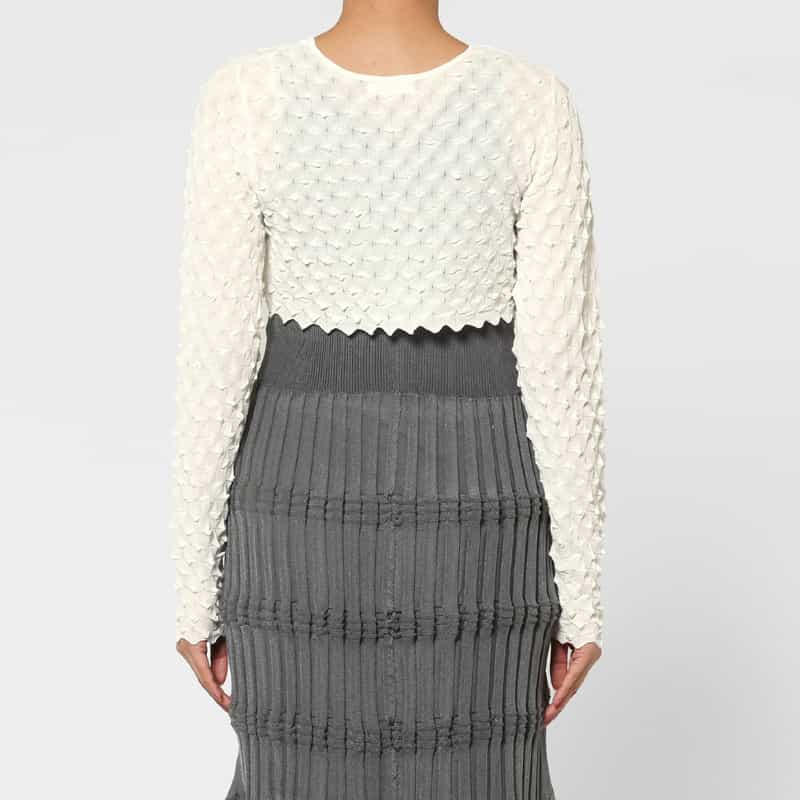 OPEN SESAME CLUB OPEN SESAME CLUB ＜オープン セサミ クラブ＞ ショートニットカーディガン WHITE